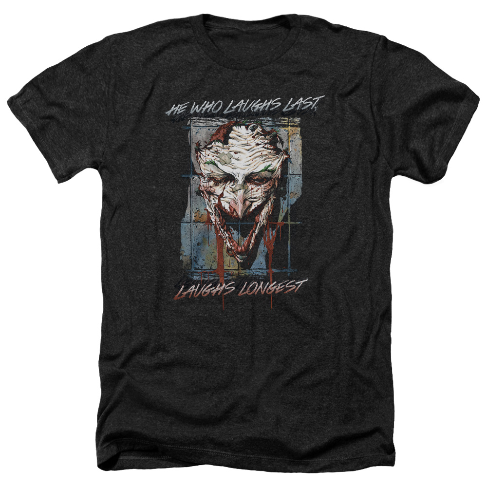 Batman & Just for Laughs-Adult Heather T-Shirt, Black - Medium