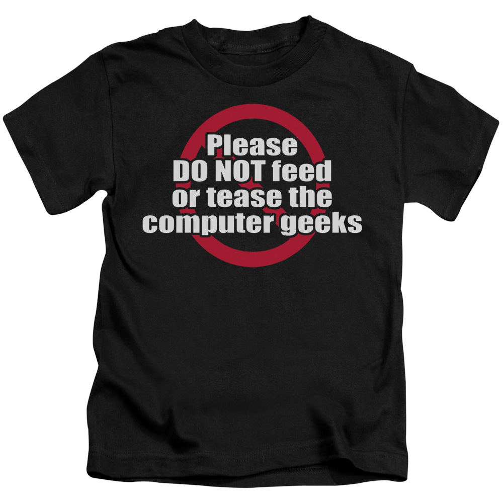Computer Geeks-Short Sleeve Juvenile 18-1 T-Shirt, Black - Medium 5-6
