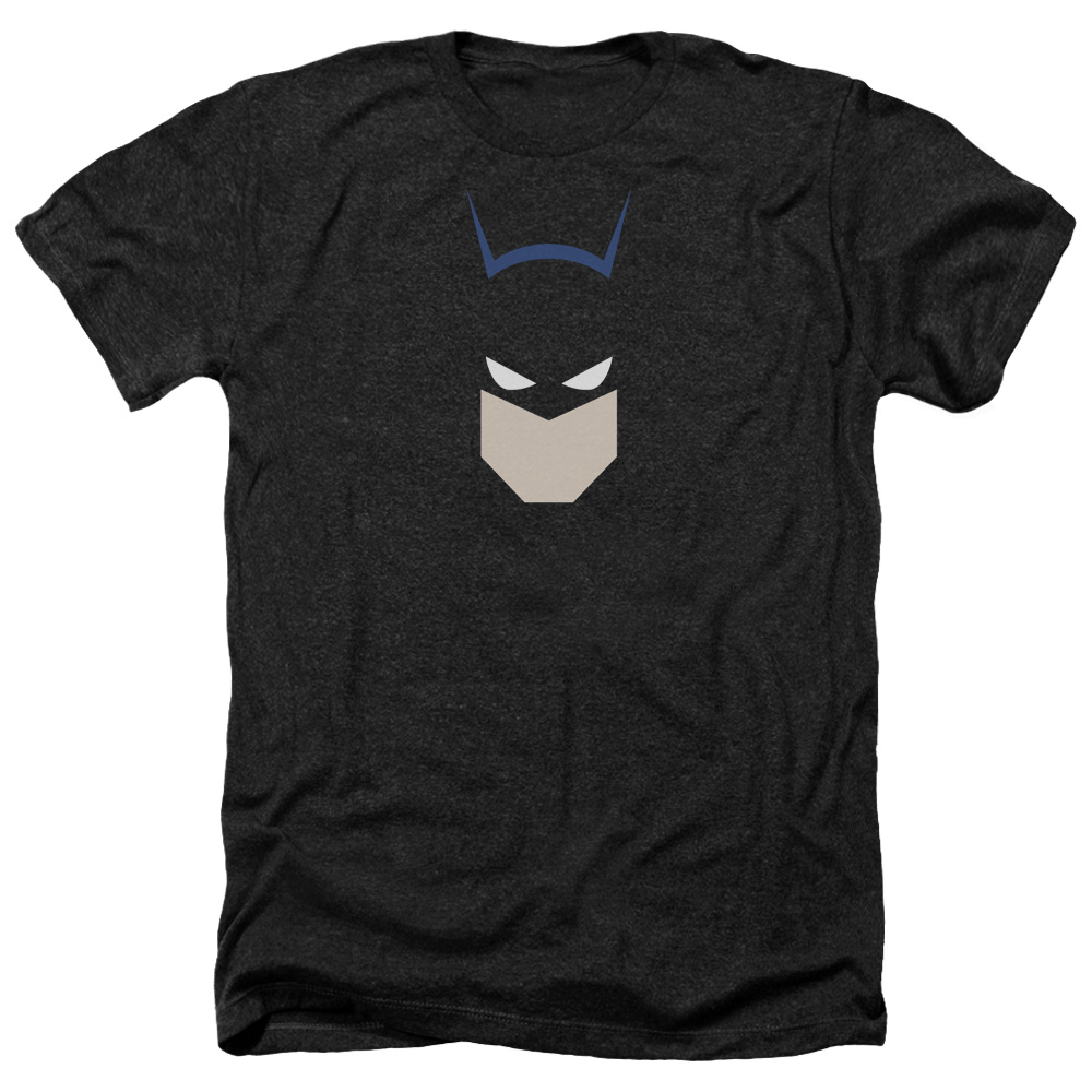 Batman & Bat Head-Adult Heather T-Shirt, Black - Small