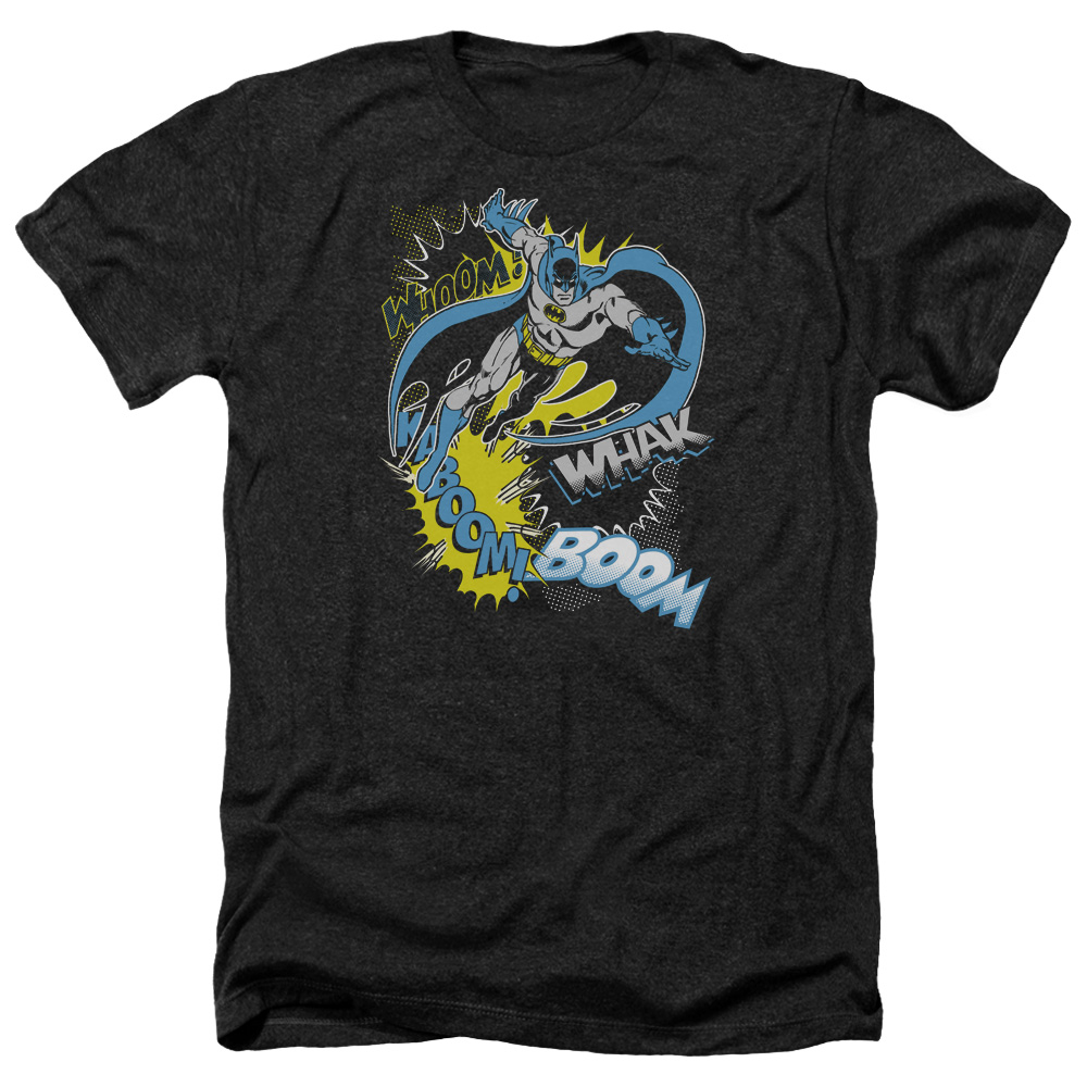 Batman & Bat Effects-Adult Heather T-Shirt, Black - Small