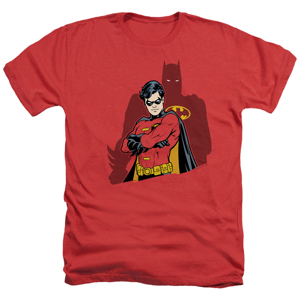 Batman & Wingman-Adult Heather T-Shirt, Red - 3X