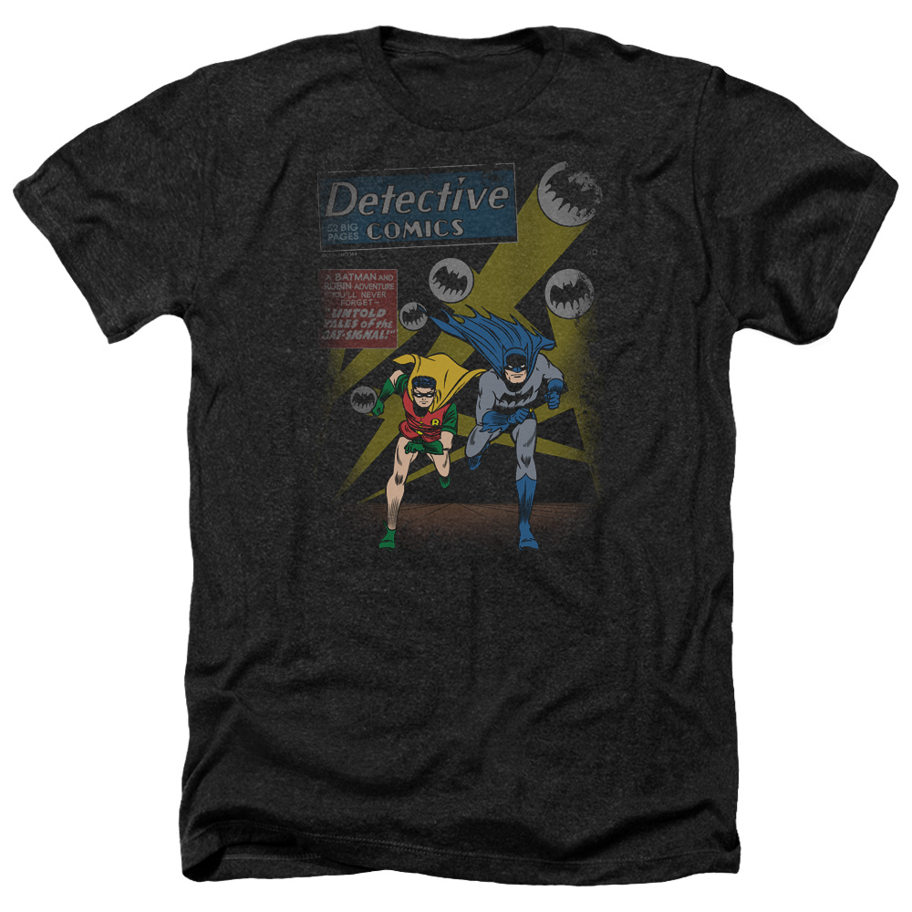Batman & Dynamic Duo-Adult Heather T-Shirt, Black - Extra Large