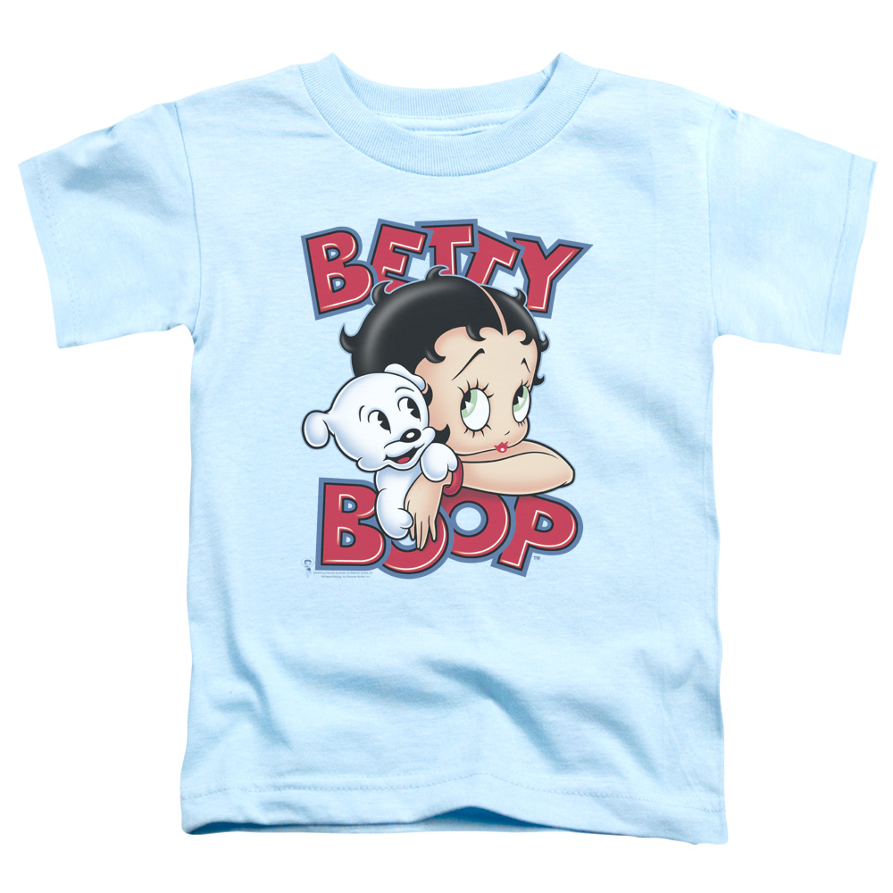 Betty Boop & Forever Friends-Short Sleeve Toddler T-Shirt, Light Blue - Small 2T