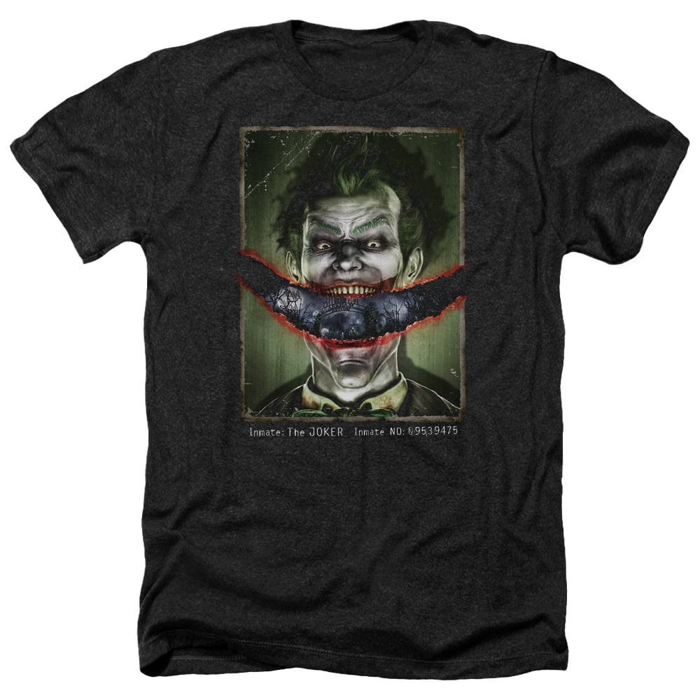 Batman AA & Split Lip-Adult Heather T-Shirt, Black - Small