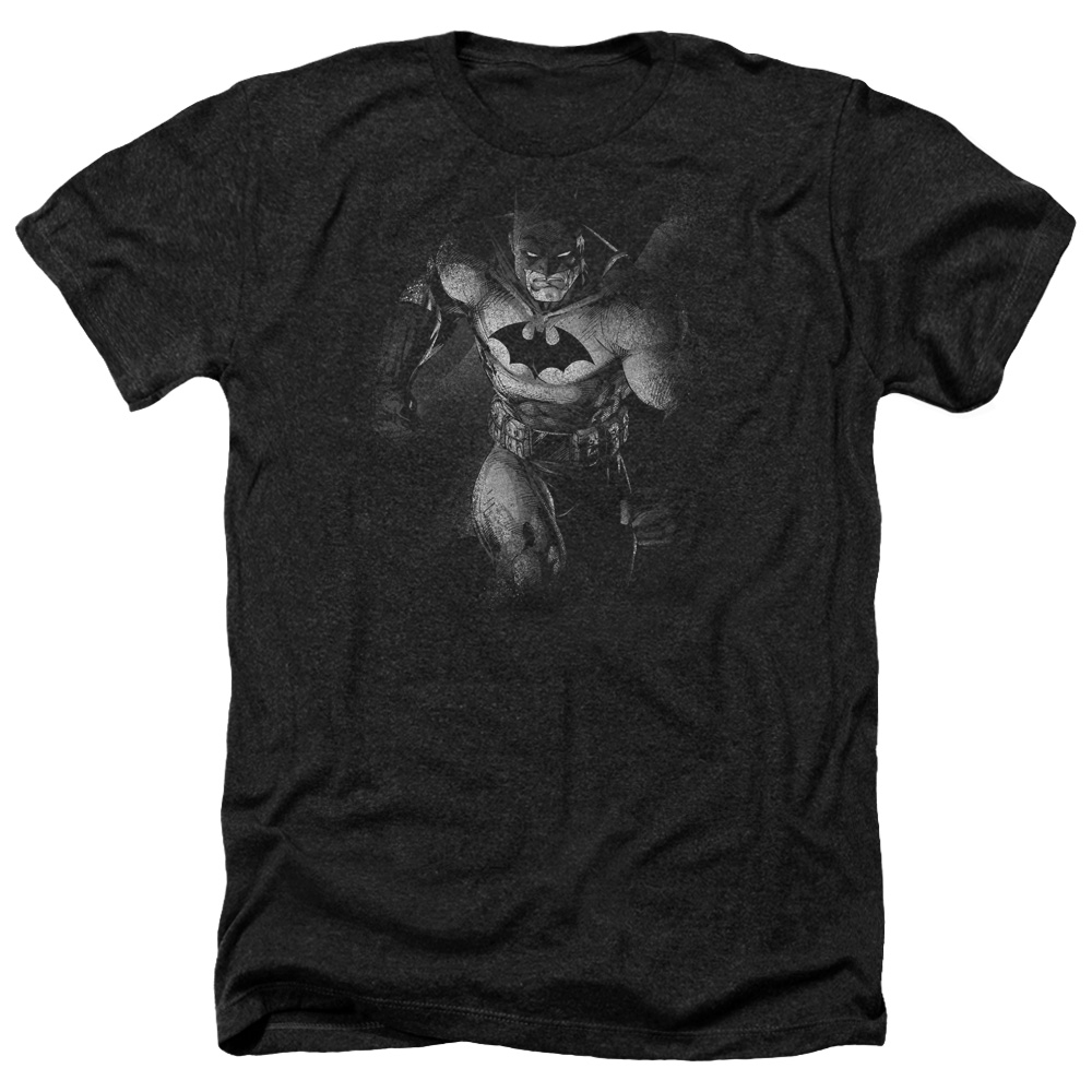 Batman & Materialized-Adult Heather T-Shirt, Black - Small