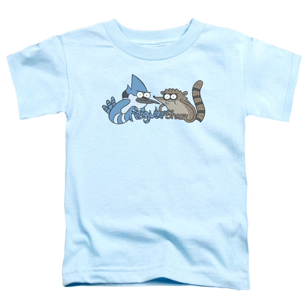 CN165-TT-2 The Regular Show & Tattoo Art Toddler Short Sleeve T-Shirt, Light Blue - Medium - 3 Toddler