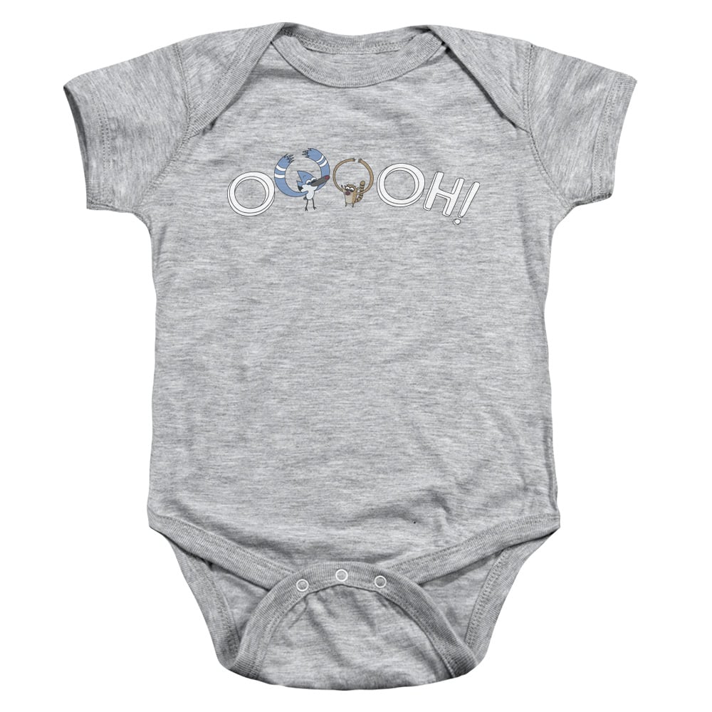 The Regular Show & Ooooh Infant Snapsuit, Athletic Heather - Small - 6 Months