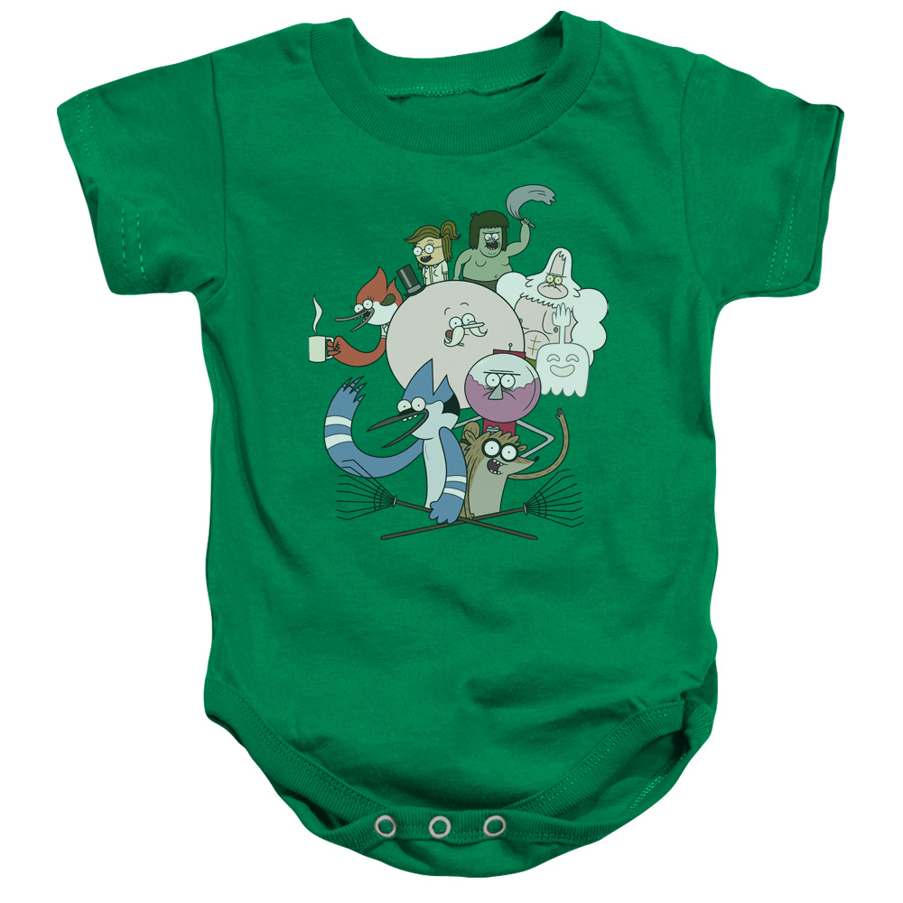 Regular Show & Regular Cast Infant Snapsuit, Kelly Green - Medium - 12 Months