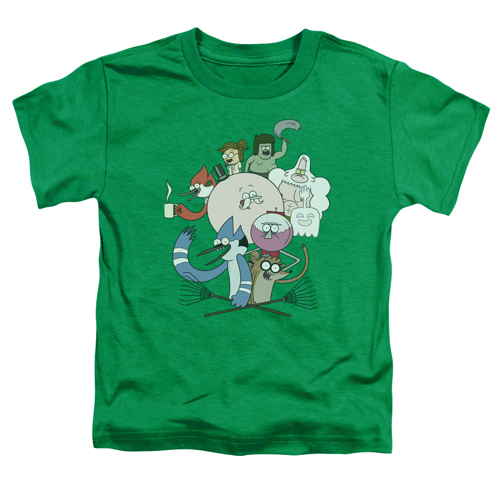 Regular Show & Regular Cast Toddler Short Sleeve T-Shirt, Kelly Green - Medium - 3 Toddler