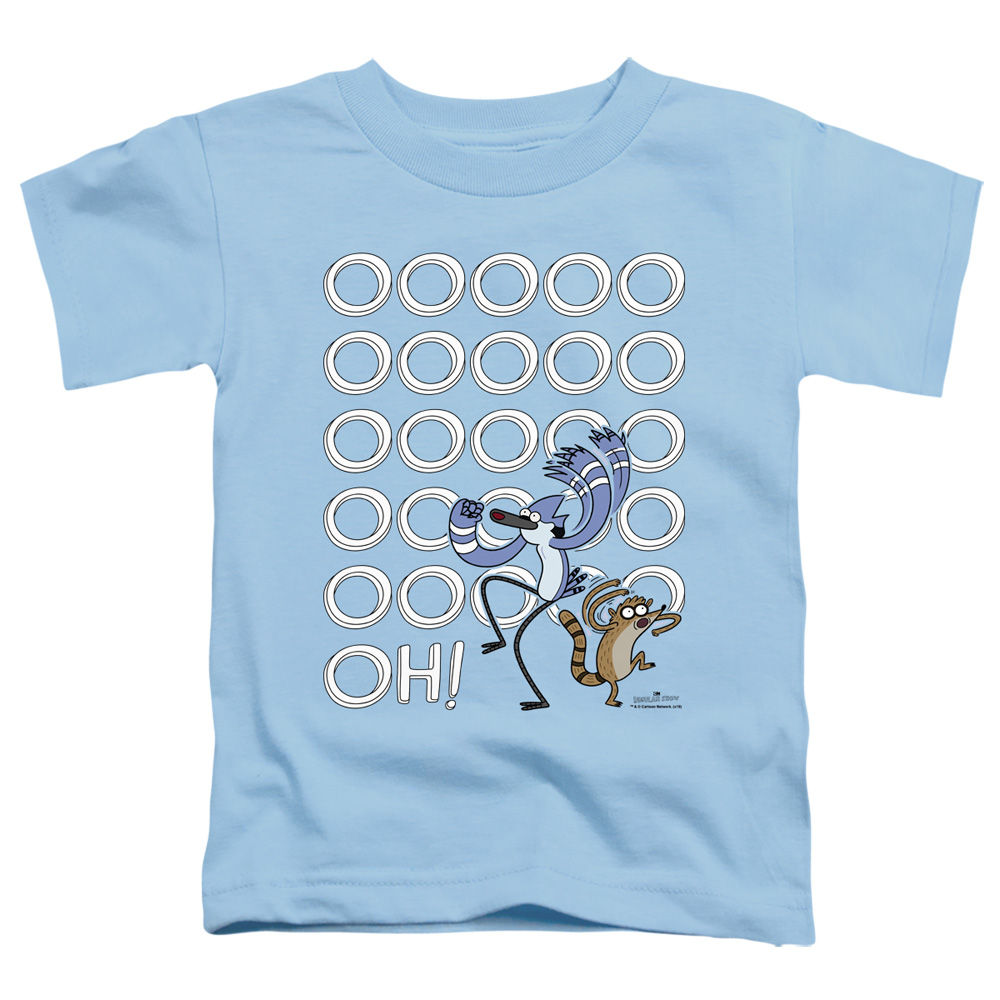 CN194-TT-2 The Regular Show & Oooooh Toddler Short Sleeve T-Shirt, Light Blue - Medium - 3 Toddler