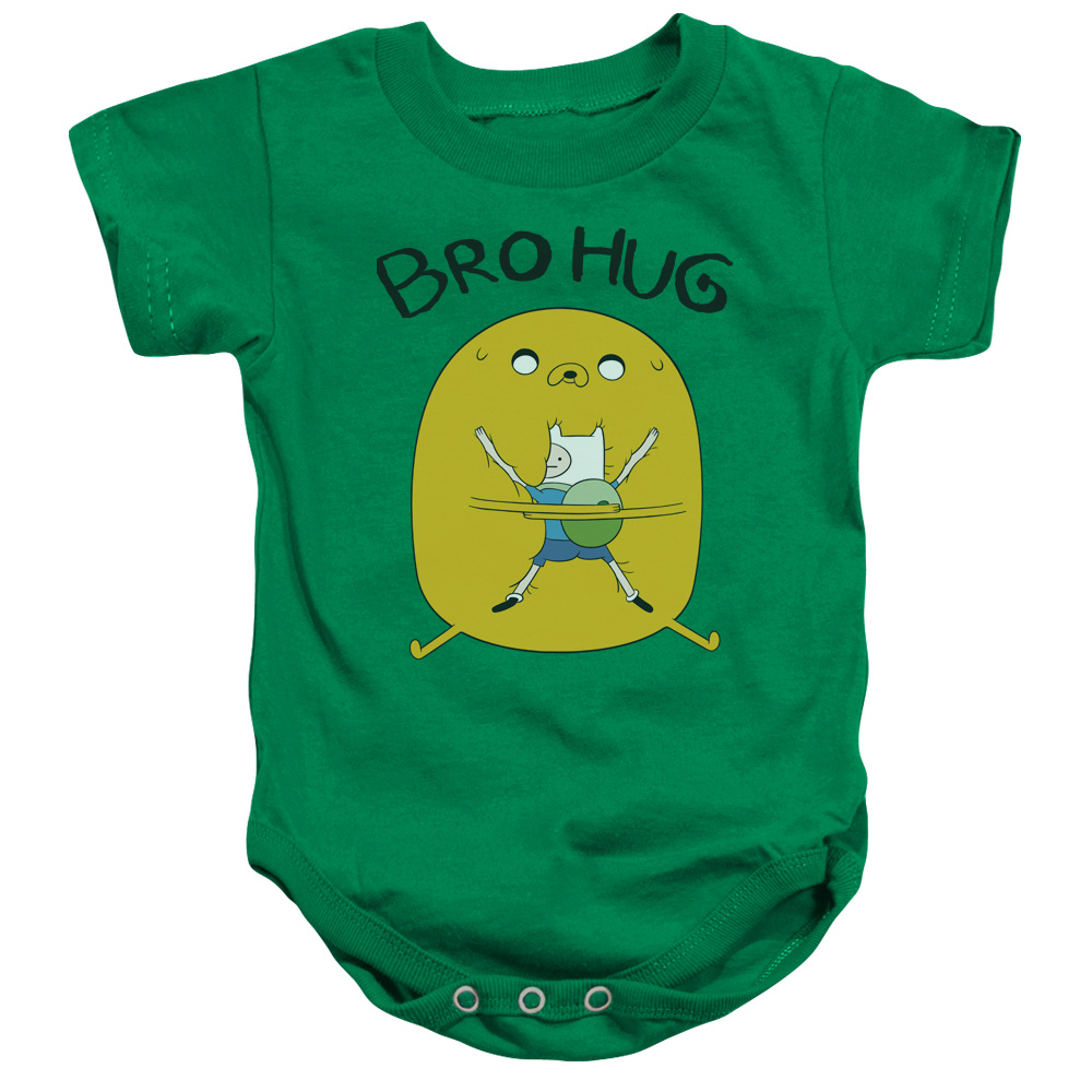 Adventure Time & Bro Hug Infant Snapsuit, Kelly Green - Medium - 12 Months