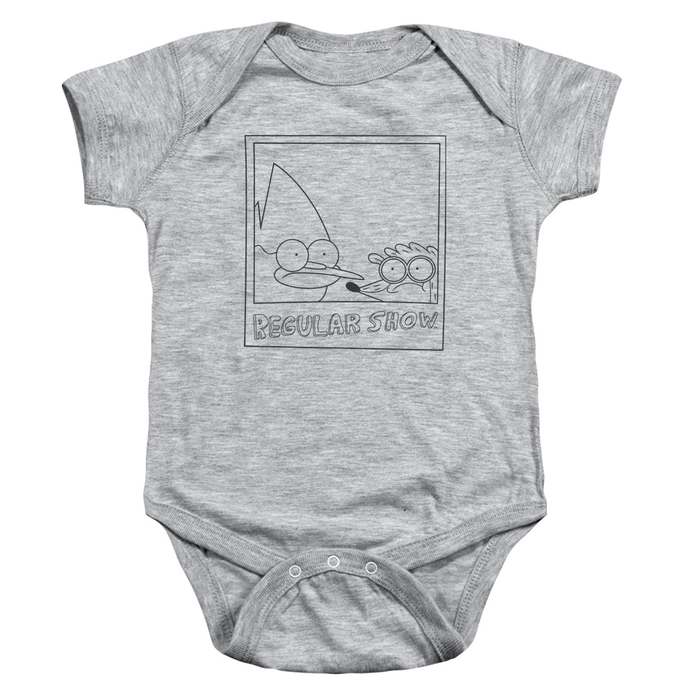 Regular Show & Poloroid Infant Snapsuit, Athletic Heather - Extra Large - 24 Months