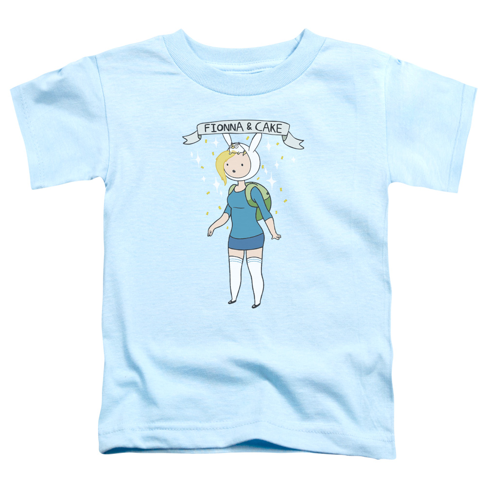 Adventure Time - Fionna & Cake Toddler Short Sleeve T-Shirt, Light Blue - Small - 2 Toddler