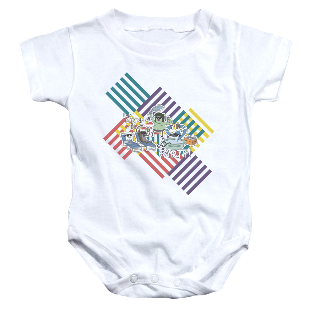 Regular Show & We Gonna Party Infant Snapsuit, White - Extra Large - 24 Months