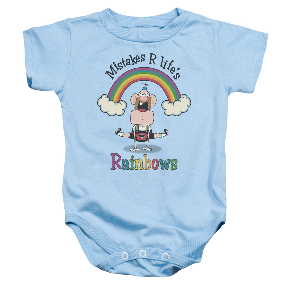 Uncle Grandpa & Lifes Rainbows Infant Snapsuit, Light Blue - Small - 6 Months