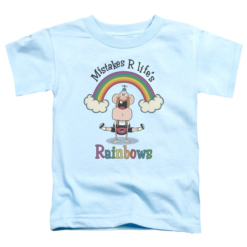 CN330-TT-2 Uncle Grandpa & Lifes Rainbows Toddler Short Sleeve T-Shirt, Light Blue - Medium - 3 Toddler