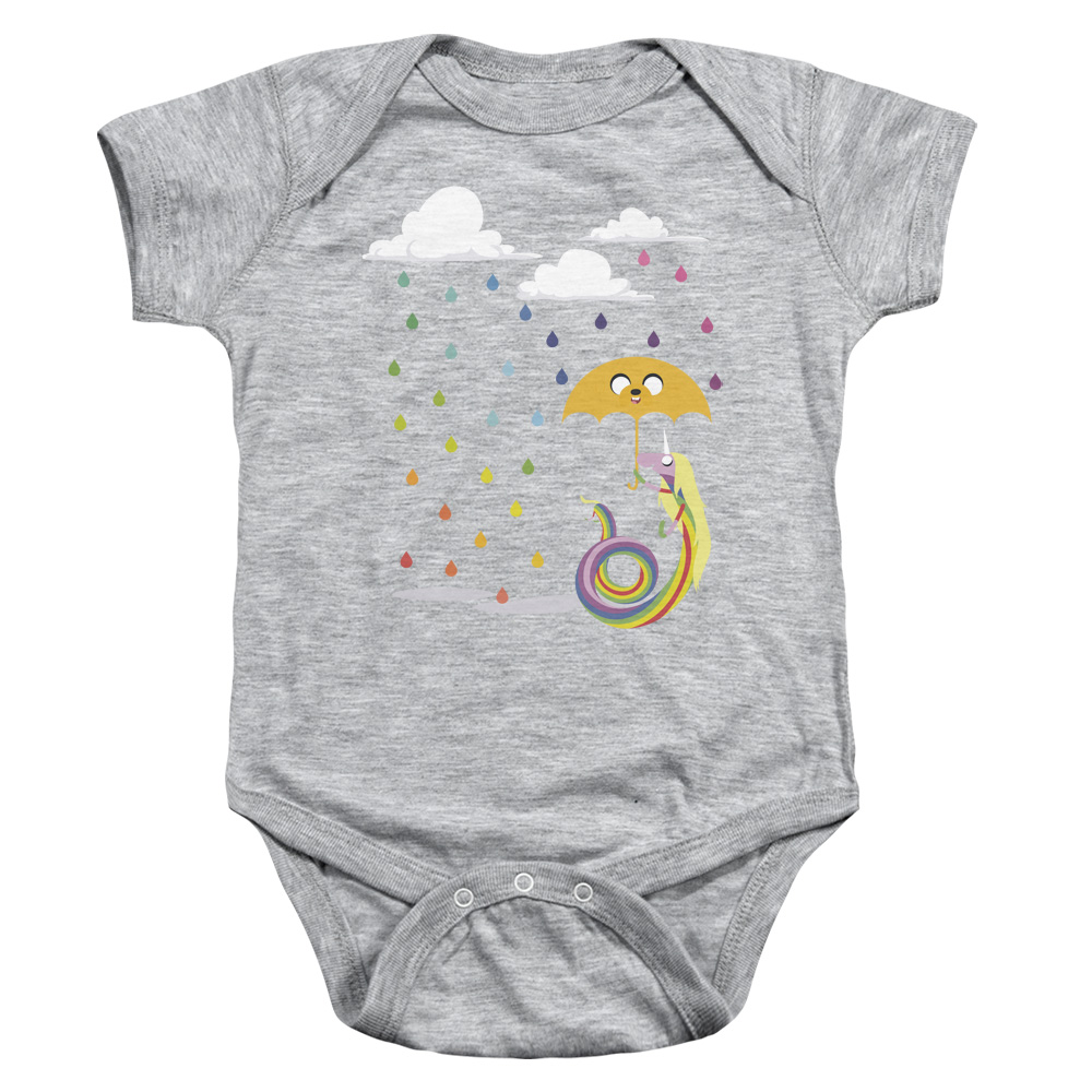 Adventure Time & Lady in the Rain Infant Snapsuit, Athletic Heather - Extra Large - 24 Months