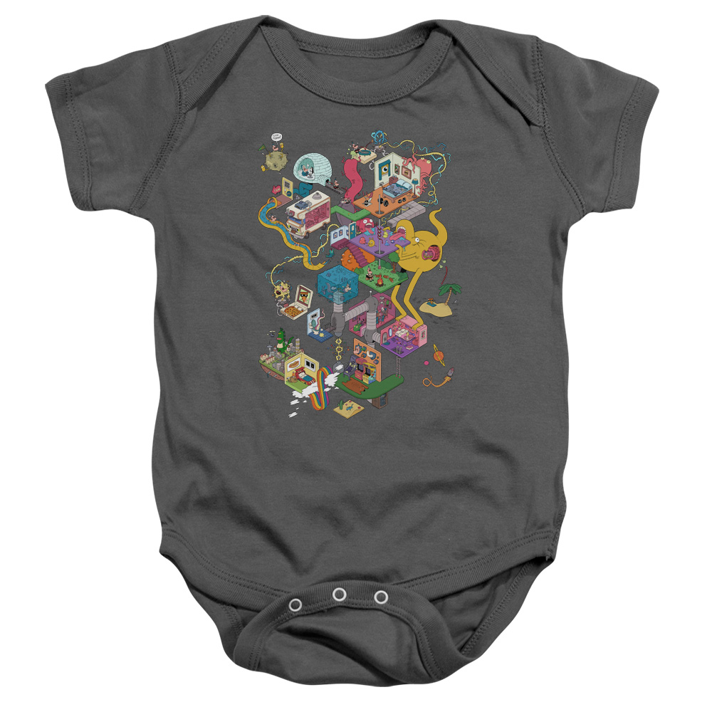 Uncle Grandpa & Inside the RV Infant Snapsuit, Charcoal - Extra Large - 24 Months