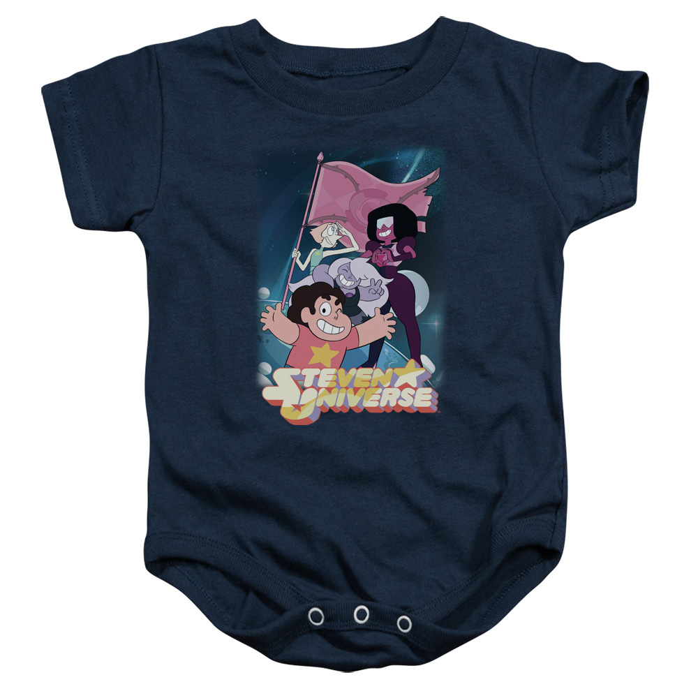 Steven Universe & Crystal Gem Flag Infant Snapsuit, Navy - Medium - 12 Months