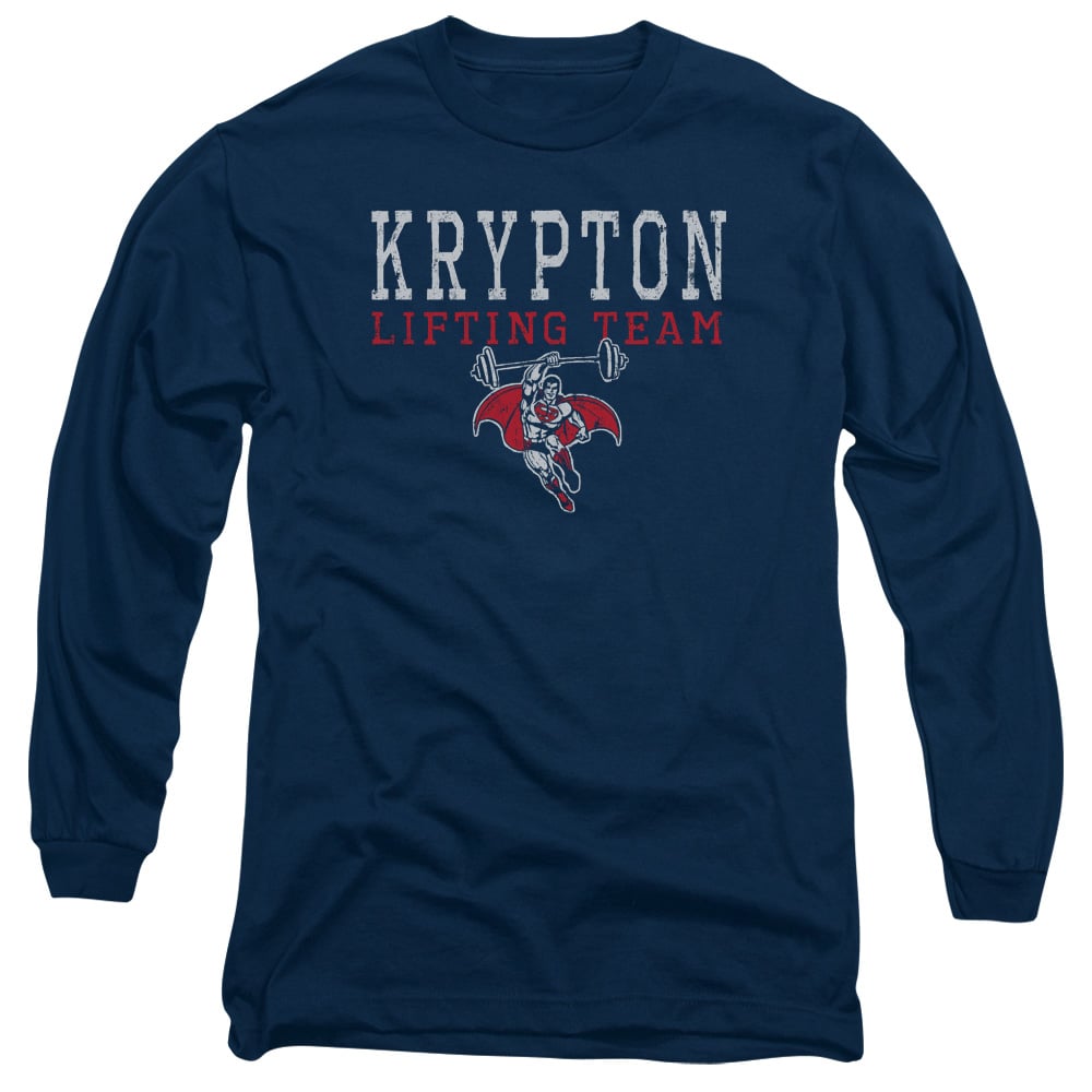 DCO & Krpton Lifting Adult 18-1 Long Sleeve T-Shirt, Navy - Small
