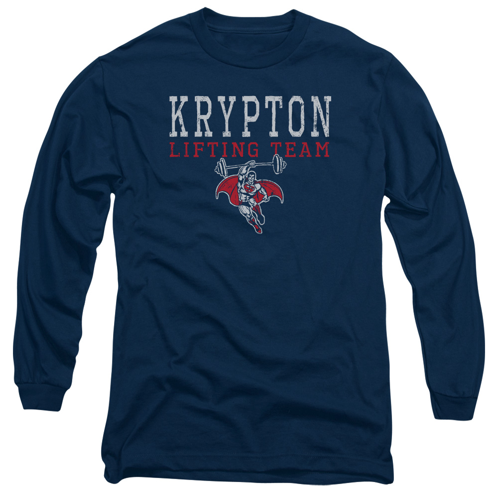 DCO & Krpton Lifting Adult 18-1 Long Sleeve T-Shirt, Navy - Medium