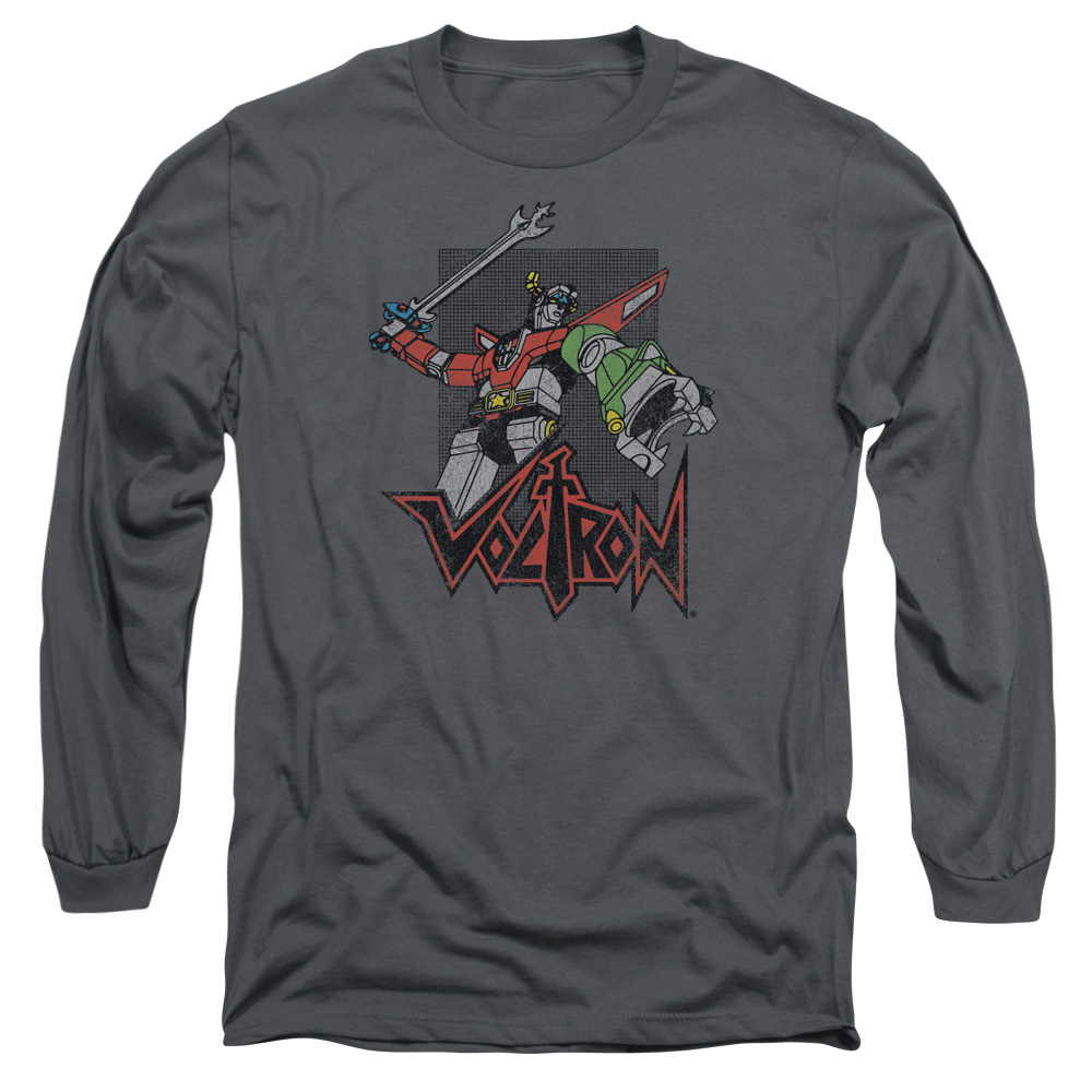 Voltron & Roar Adult 18-1 Long Sleeve T-Shirt, Charcoal - Medium