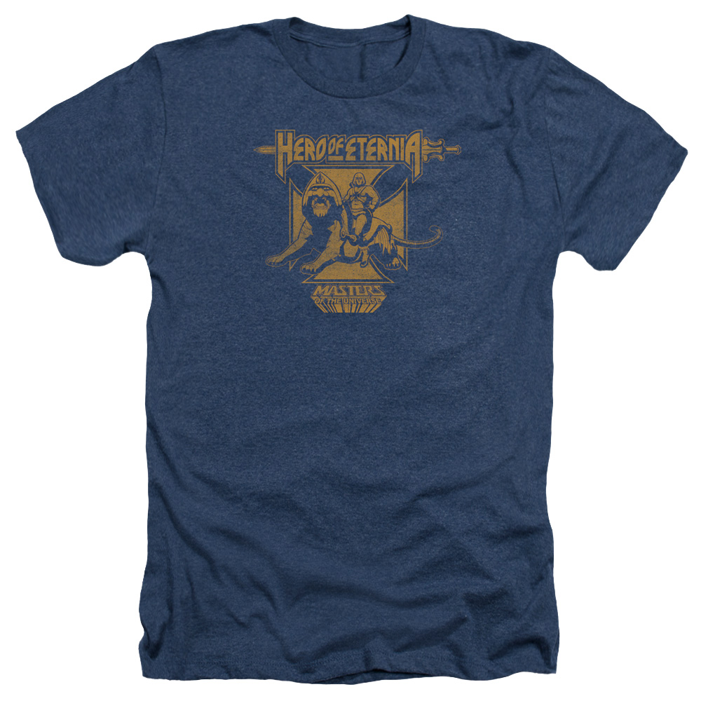 Masters of the Universe & Hero of Eternia Adult Regular Fit Heather Short Sleeve T-Shirt, Navy - Medium -  NewGroove, NE3817467