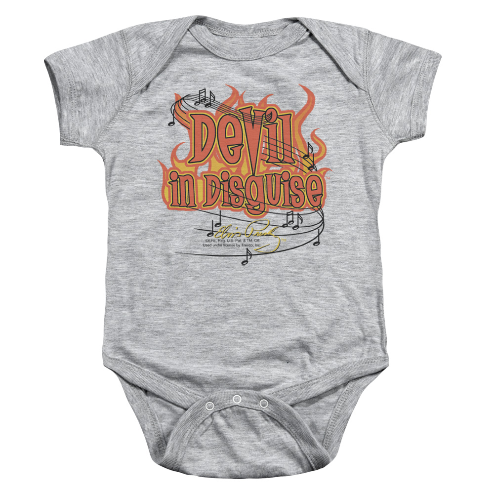 Elvis Presley & Devil Infant Snapsuit, Athletic Heather - Small - 6 Months