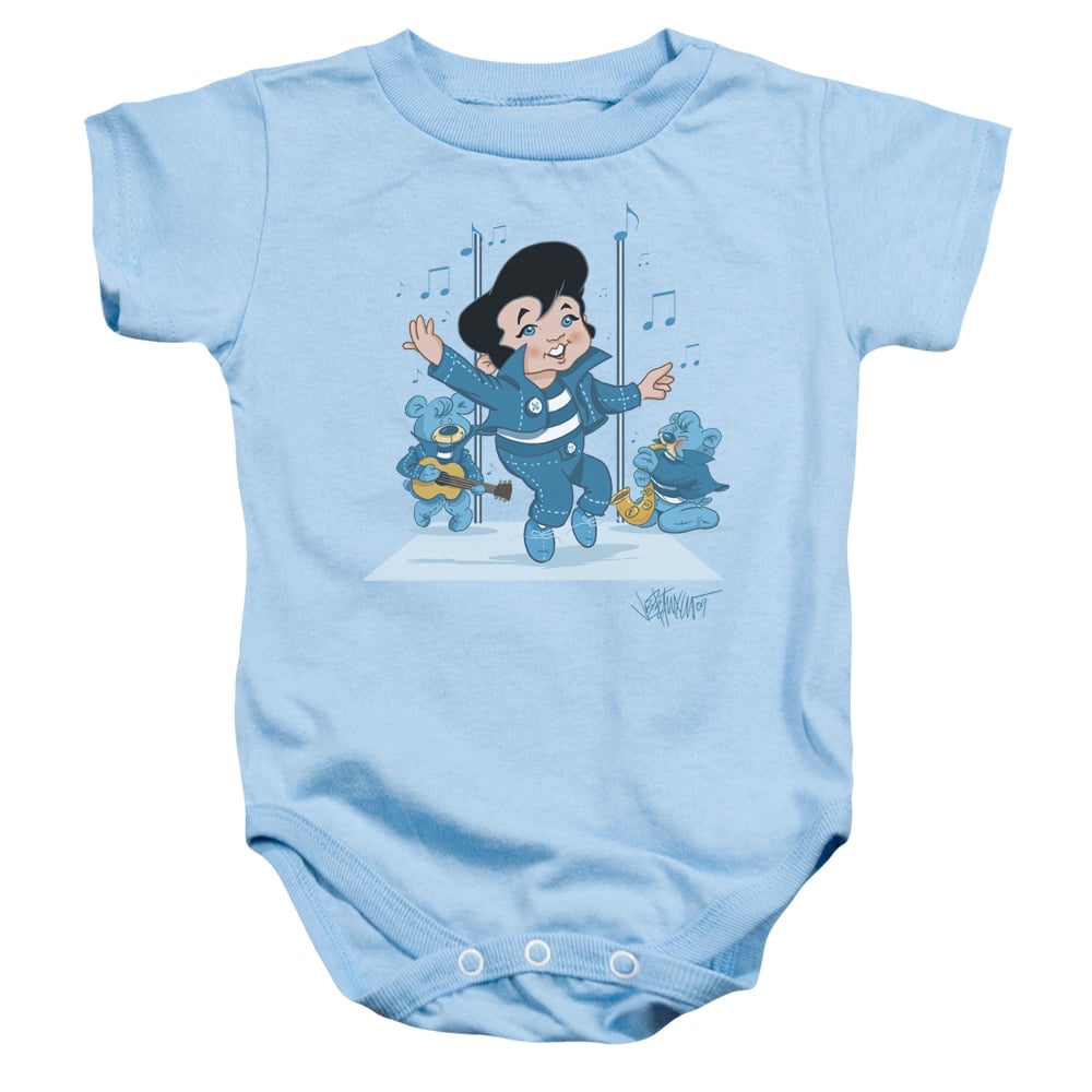 Elvis Presley & Jailhouse Rocker Infant Snapsuit, Light Blue - Extra Large - 24 Months