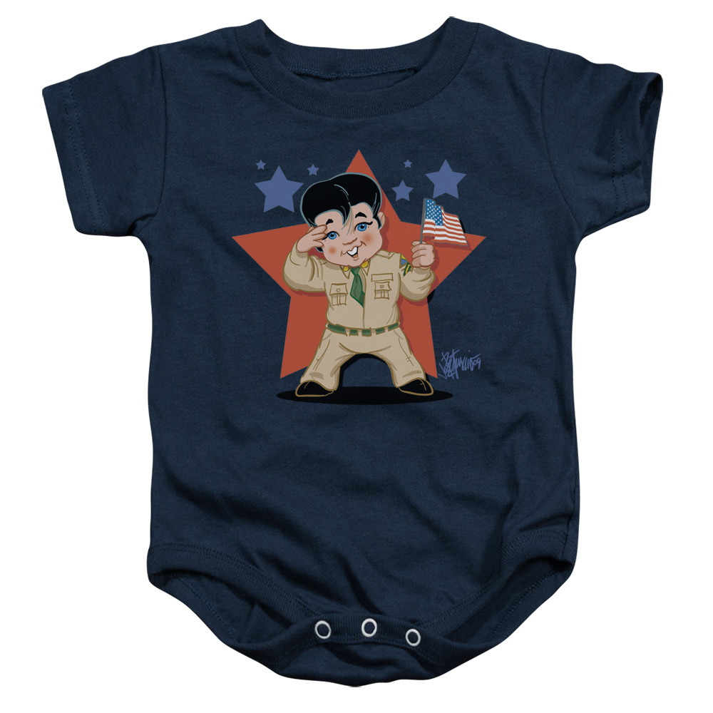 Elvis Presley & Lil GI Infant Snapsuit, Navy - Extra Large - 24 Months