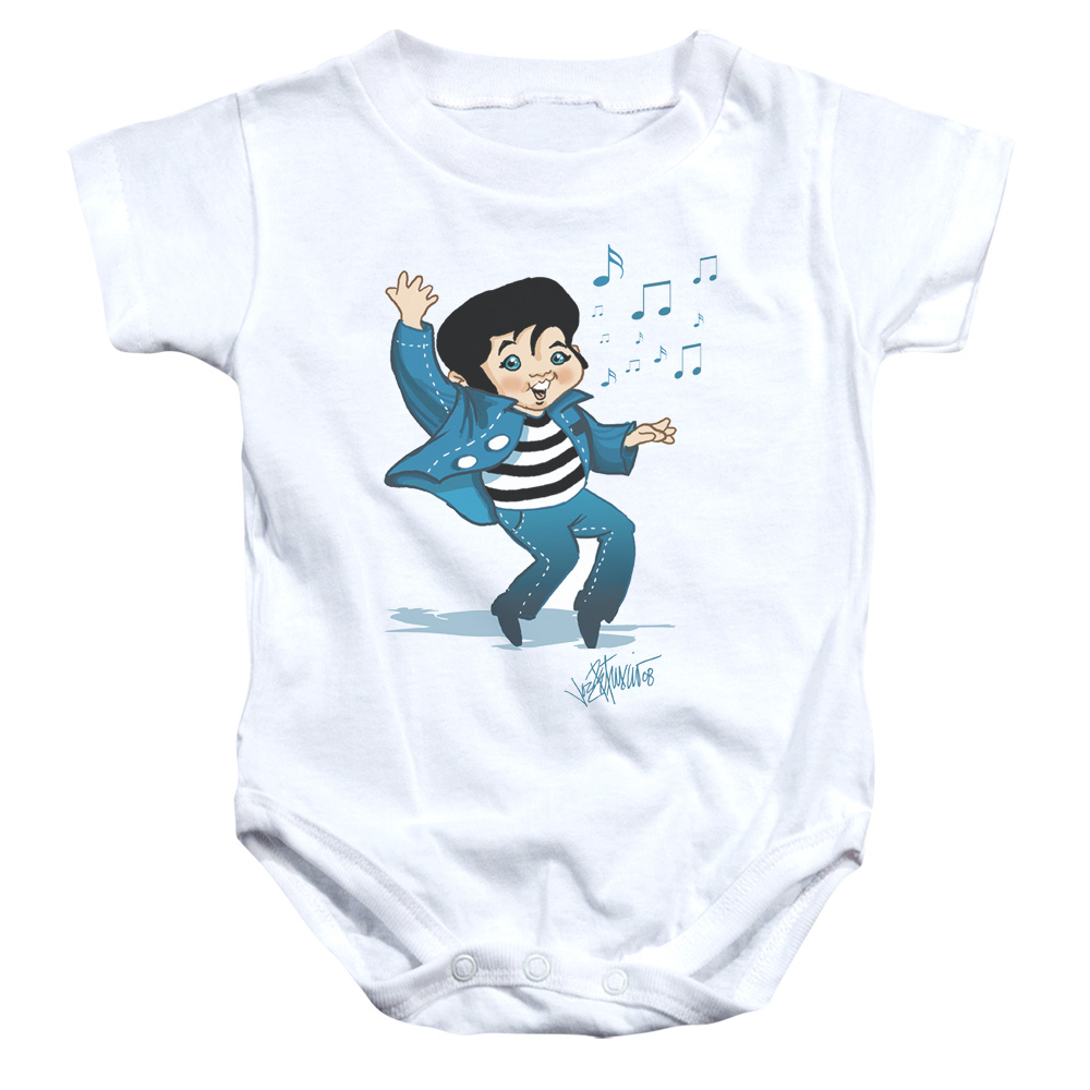 Elvis Presley & Lil Jailbird Infant Snapsuit, White - Small - 6 Months