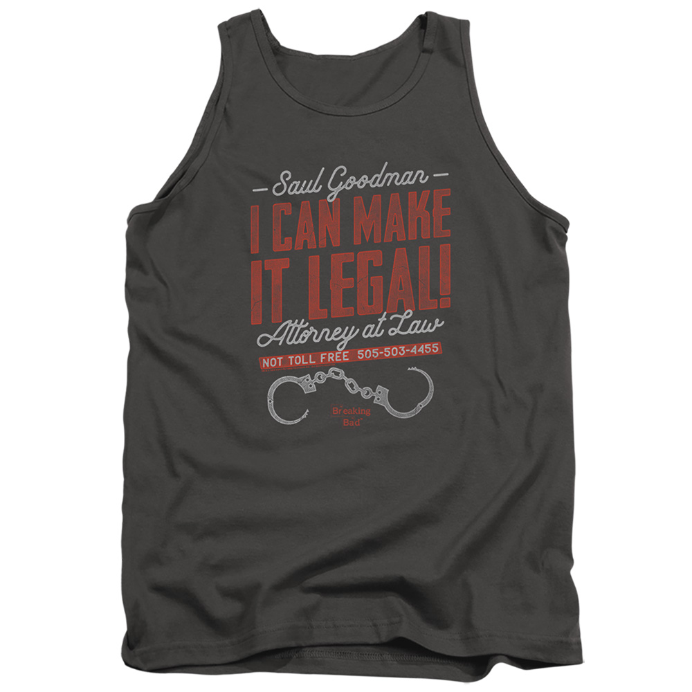 Breaking Bad & Make It Legal-Adult Tank Top, Charcoal - Medium