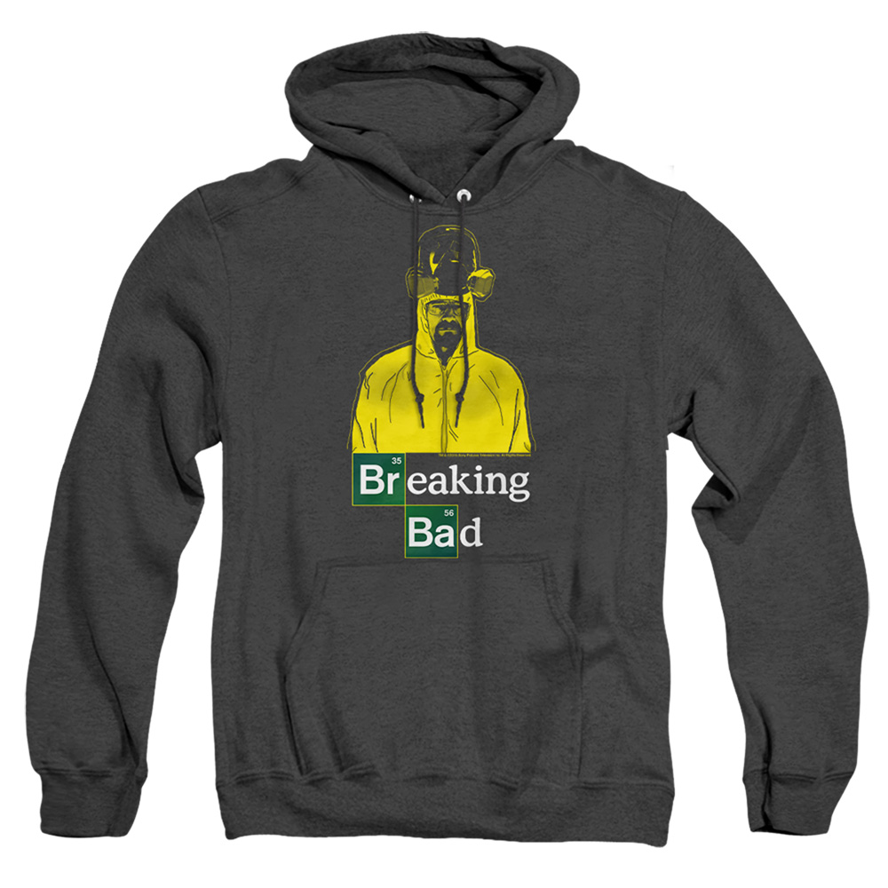 Breaking Bad & Hazmat-Adult Heather Hoodie, Black - Medium