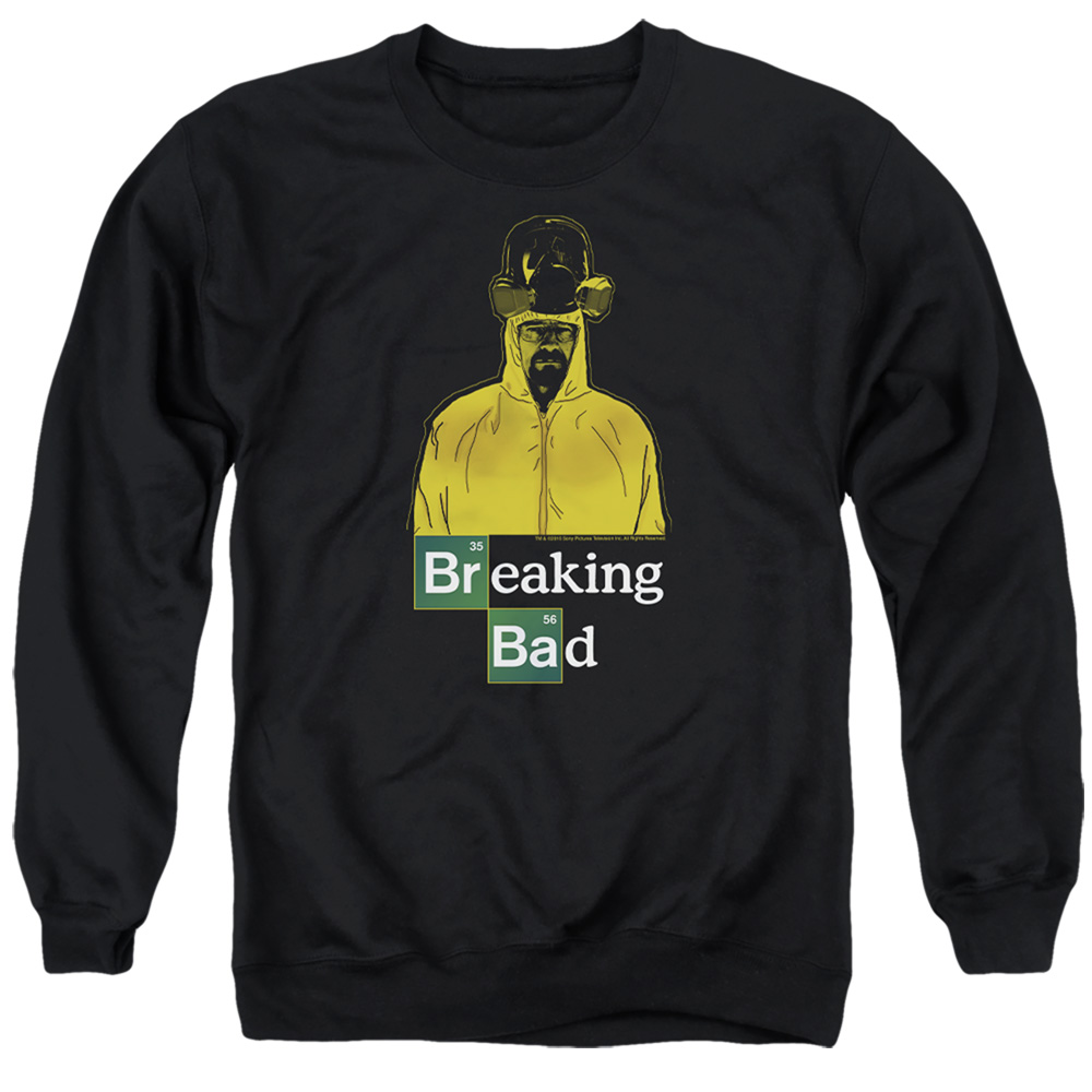 Breaking Bad & Hazmat-Adult Crewneck Sweatshirt, Black - 3X
