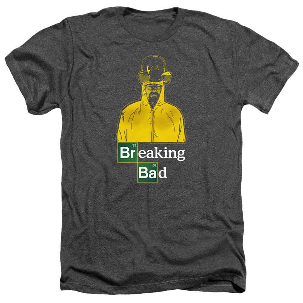 Breaking Bad & Hazmat-Adult Heather T-Shirt, Black - Medium