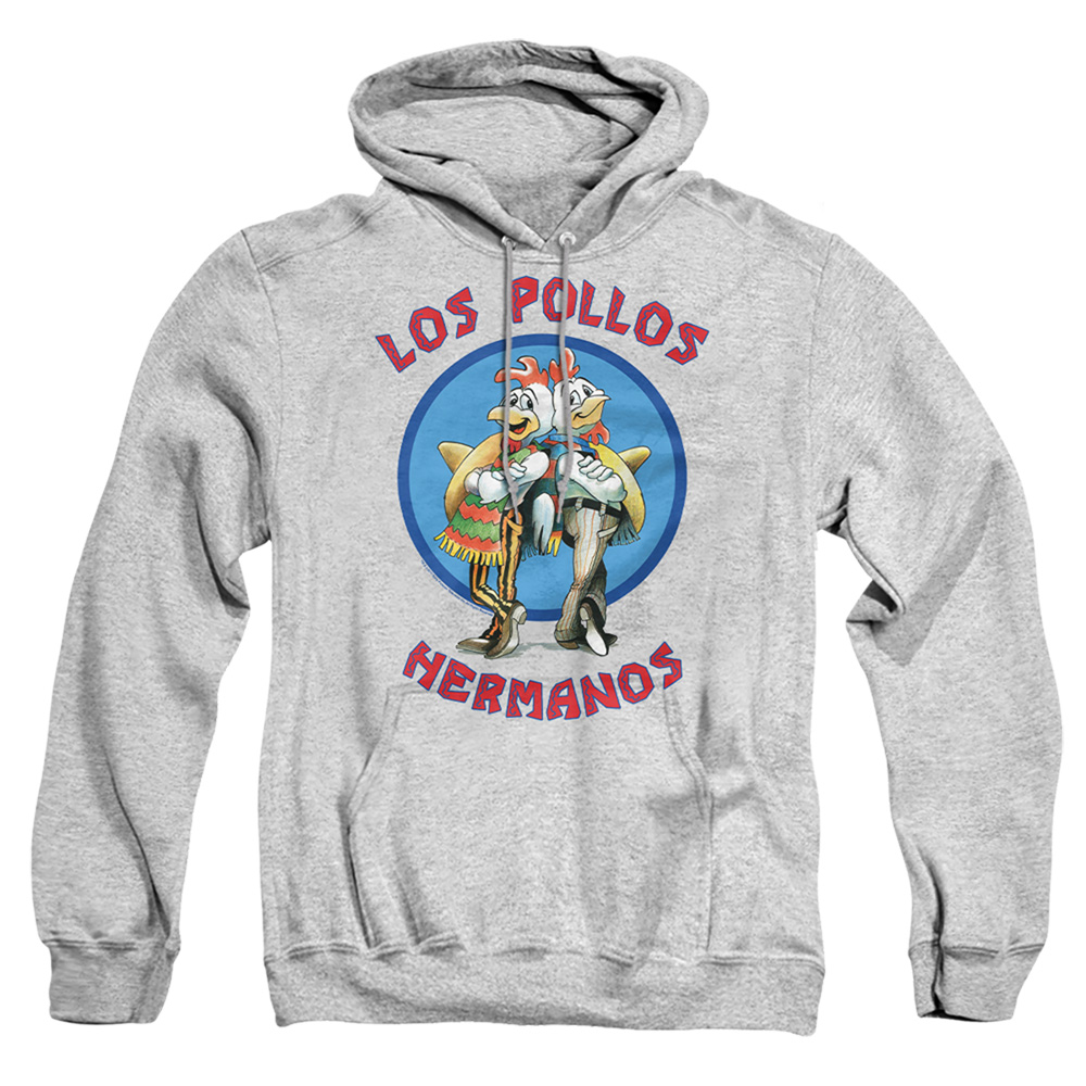 Breaking Bad & Los Pollos Hermanos Adult Pull-Over Hoodie, Athletic Heather - Medium