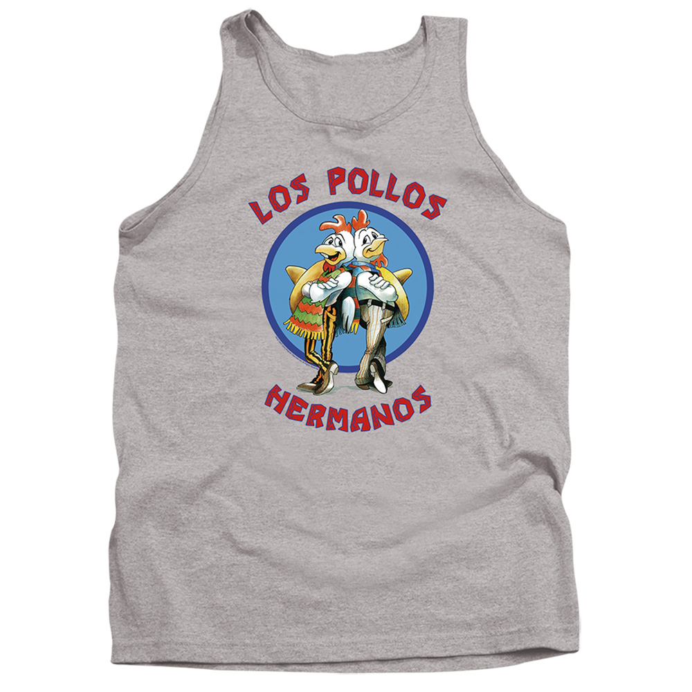 Breaking Bad & Los Pollos Hermanos Adult Tank Top, Athletic Heather - Medium