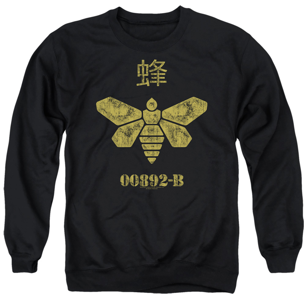 Breaking Bad & Methylamine Barrel Bee-Adult Crewneck Sweatshirt, Black - Medium