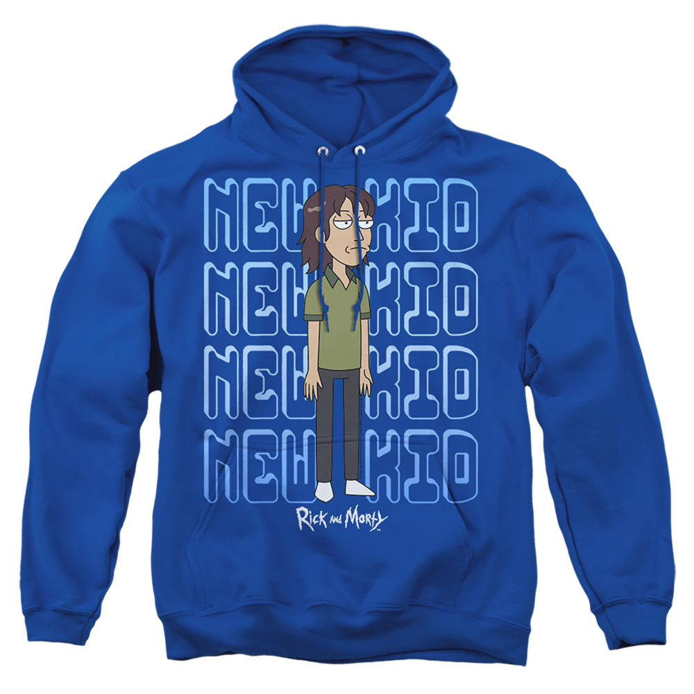 Rick & Morty Bruce Chutback-Adult Pull-Over Hoodie, Royal Blue - Medium
