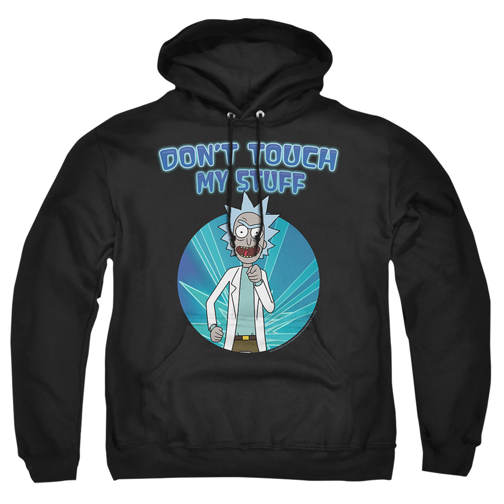 Rick & Morty Dont Touch-Adult Pull-Over Hoodie, Black - Small