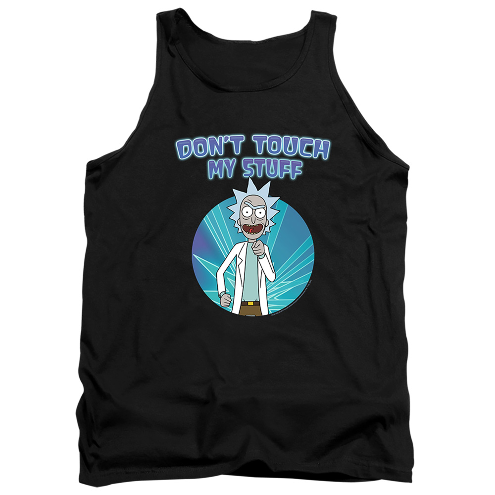 Rick & Morty Dont Touch-Adult Tank Top, Black - Medium