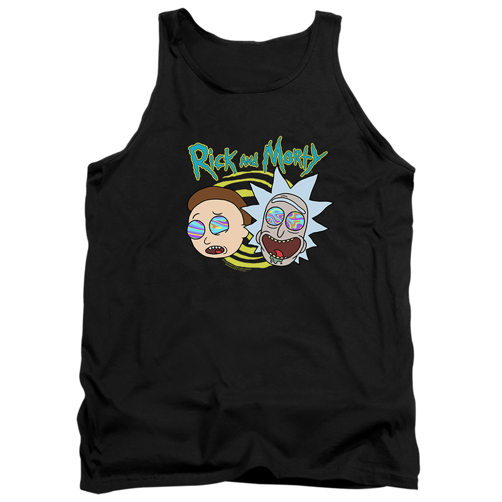 CN1698-TK-2 Rick & Morty Blown Minds-Adult Tank Top, Black - Medium