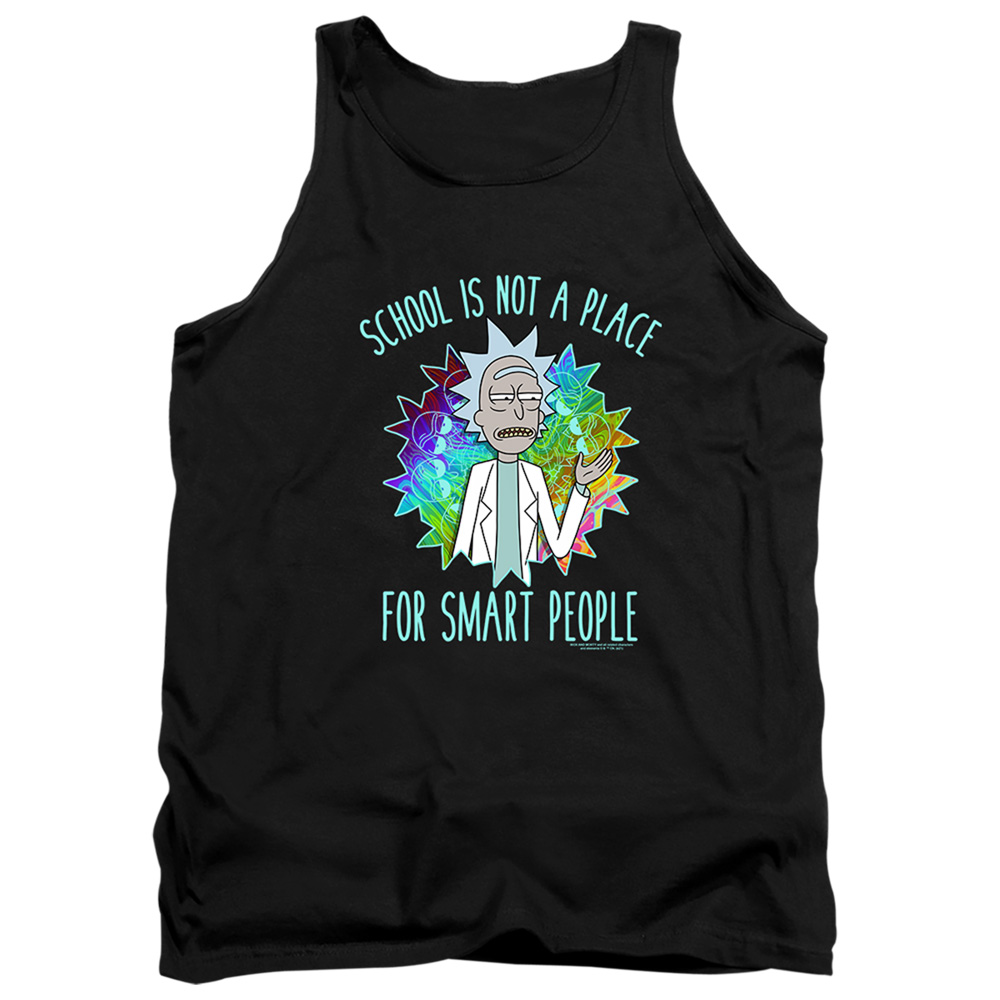 Rick & Morty School-Adult Tank Top, Black - Medium