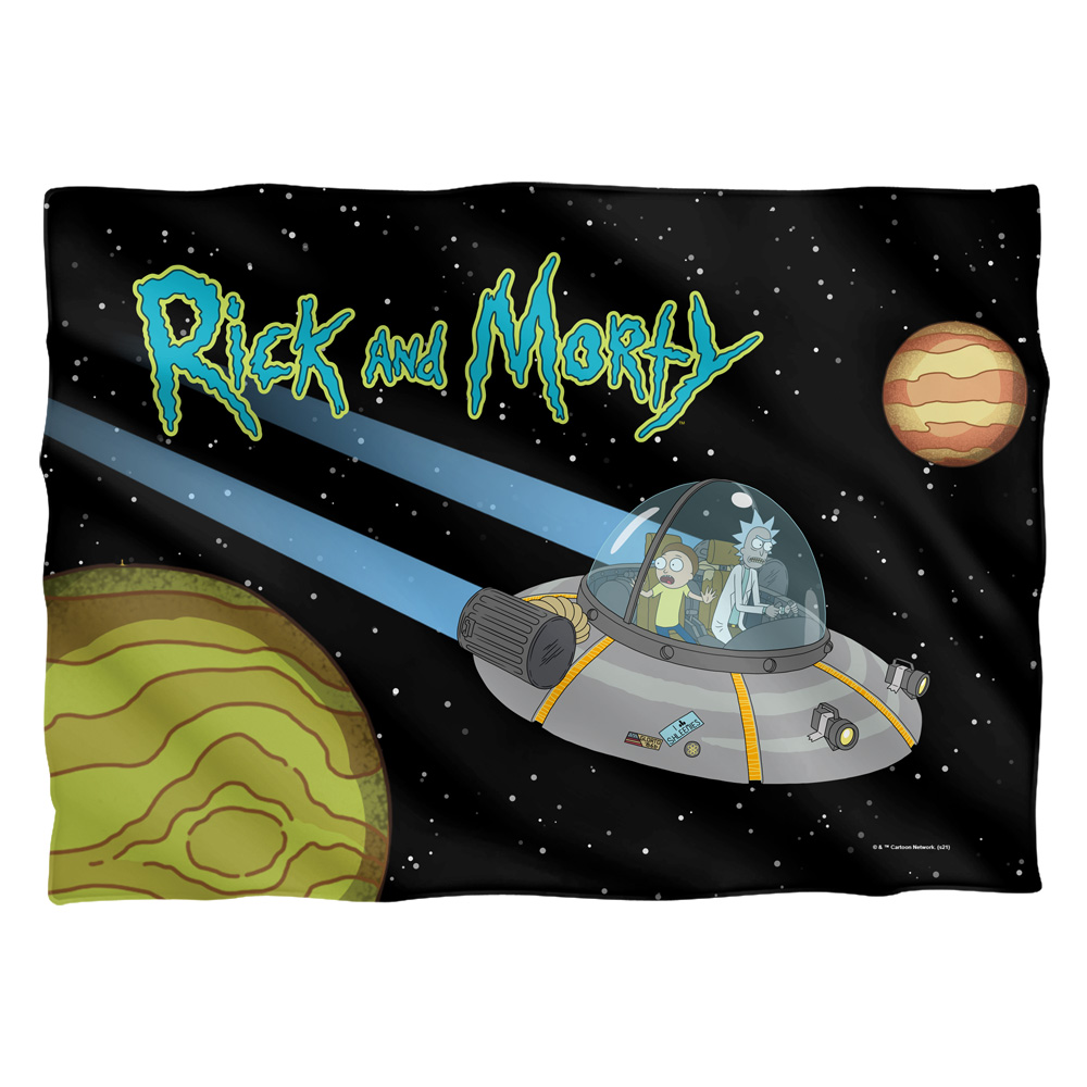 CN1743-PLO1-20x28 Rick & Morty Rick Morty In Space-Pillow Case, White - 20 x 28 in.