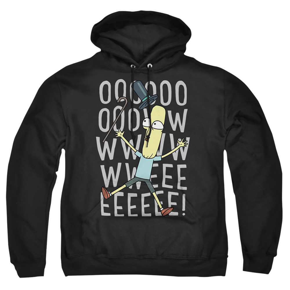 Rick & Morty OOWWEEEEE-Adult Pull-Over Hoodie, Black - Medium