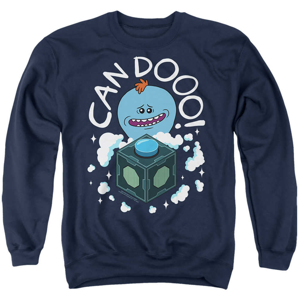 Rick & Morty Can Do-Adult Crewneck Sweatshirt, Navy - Medium