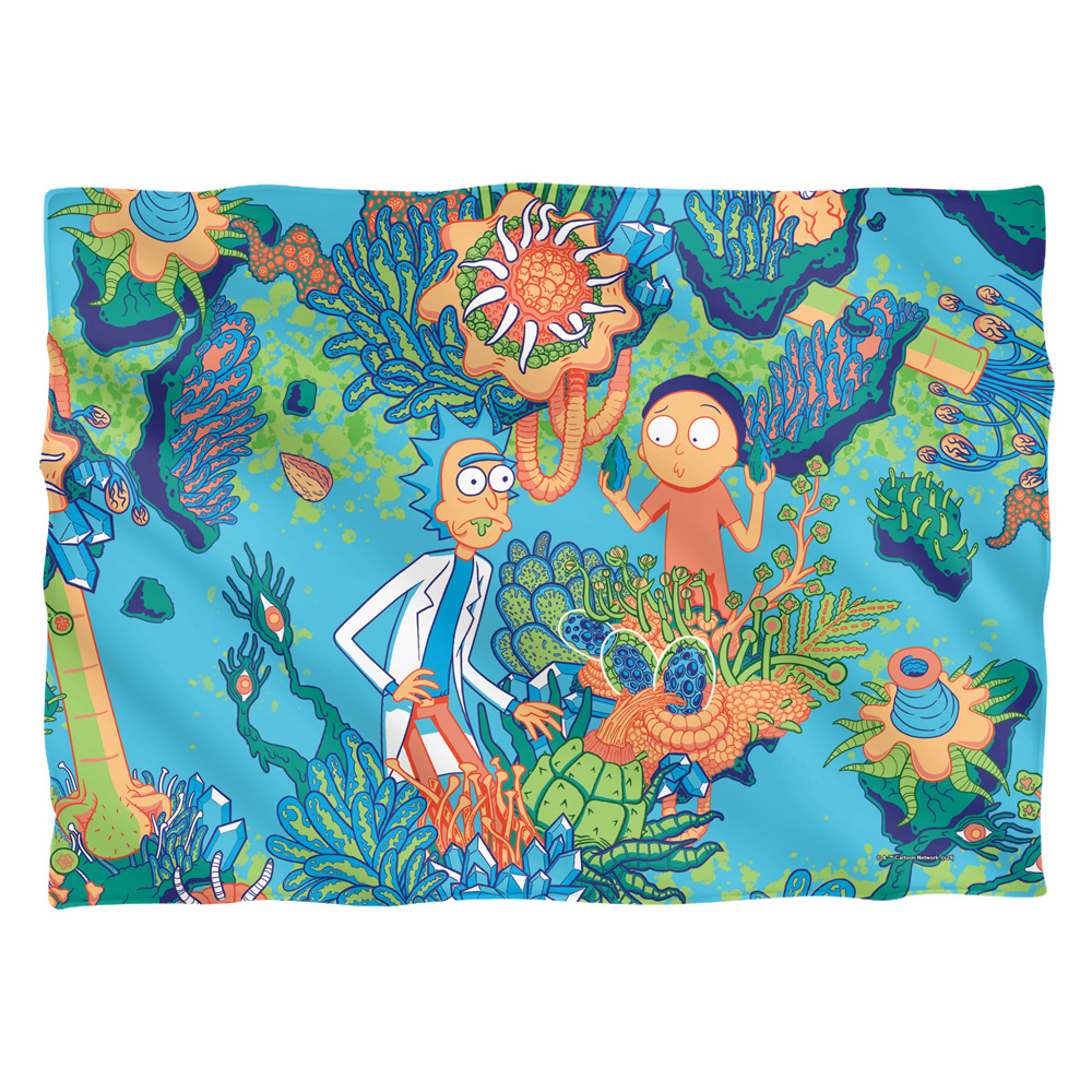 CN1795-PLO1-20x28 Rick & Morty Botanical Space Rick & Morty-Pillow Case, White - 20 x 28 in.