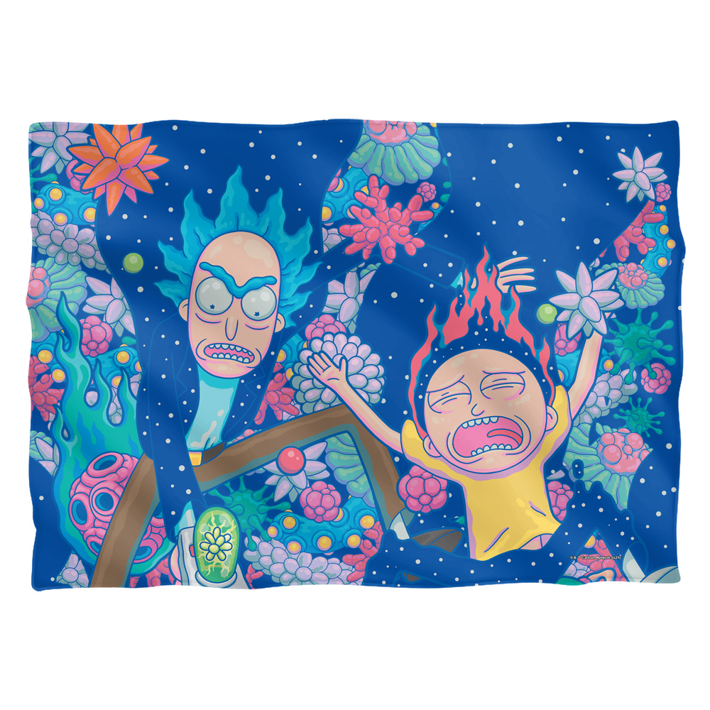 CN1800FB-PLO1-20x28 Rick & Morty Rick Morty Organisms Front & Back Print-Pillow Case, White - 20 x 28 in.