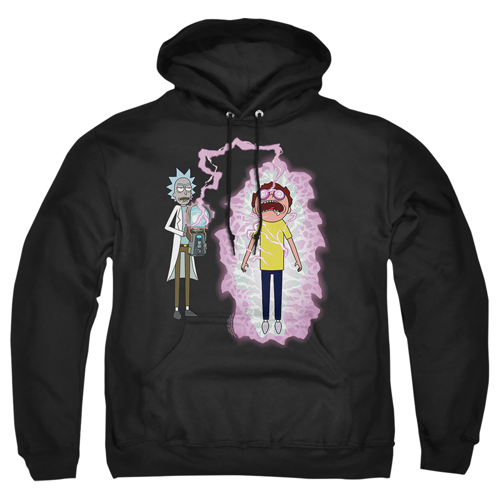 Rick Morty & Morty Reboot-Adult Pull-Over Hoodie, Black - Medium