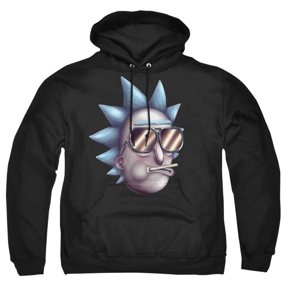 Rick & Morty Cool Rick Alternate Reality-Adult Pull-Over Hoodie, Black - Small